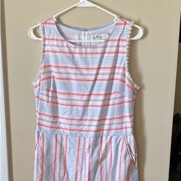 Vineyard Vines striped Tassled Jumpsuit. Size-8 - Picture 3 of 10